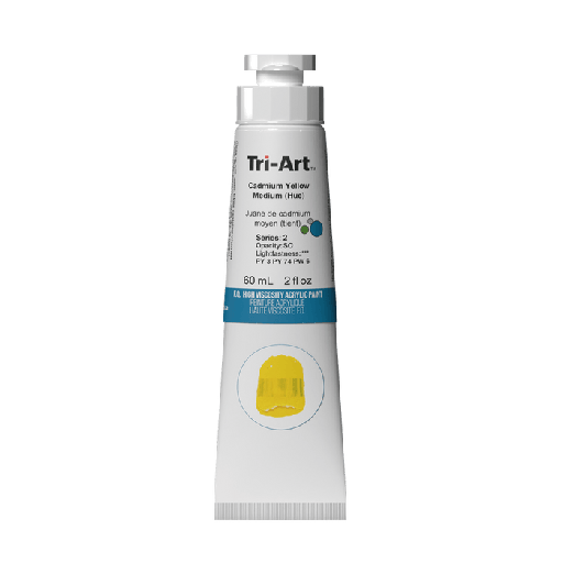 [626309021722] Tri-Art High Viscosity Acrylic Cadmium Yellow Medium (Hue) 60ml S3