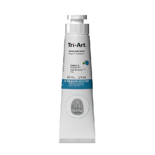 [626309007863] Tri-Art High Viscosity Acrylic Iridescent Silver 60ml S5