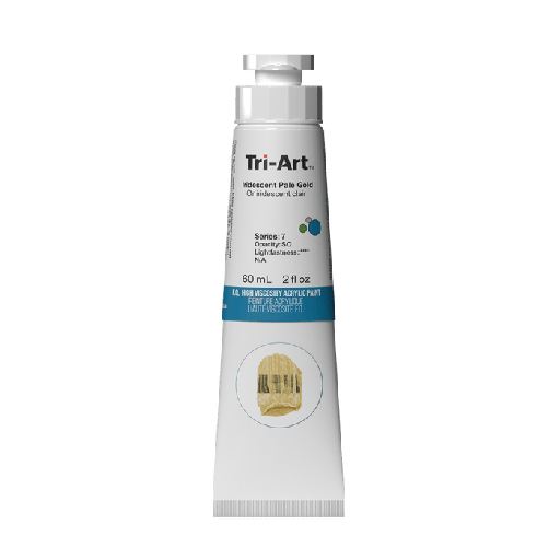 [626309007504] Tri-Art High Viscosity Acrylic Iridescent Pale Gold 60ml S7