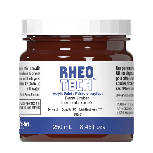 [626309002455] Rheotech Acrylic Burnt Umber 250ml S1