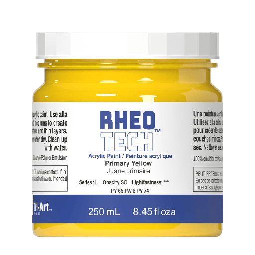 [626309022835] Rheotech Acrylic Primary Yellow 250ml S1