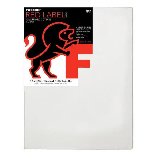 [081702050227] Fredrix Artist Series Red Label Regular 16x20 **ND**